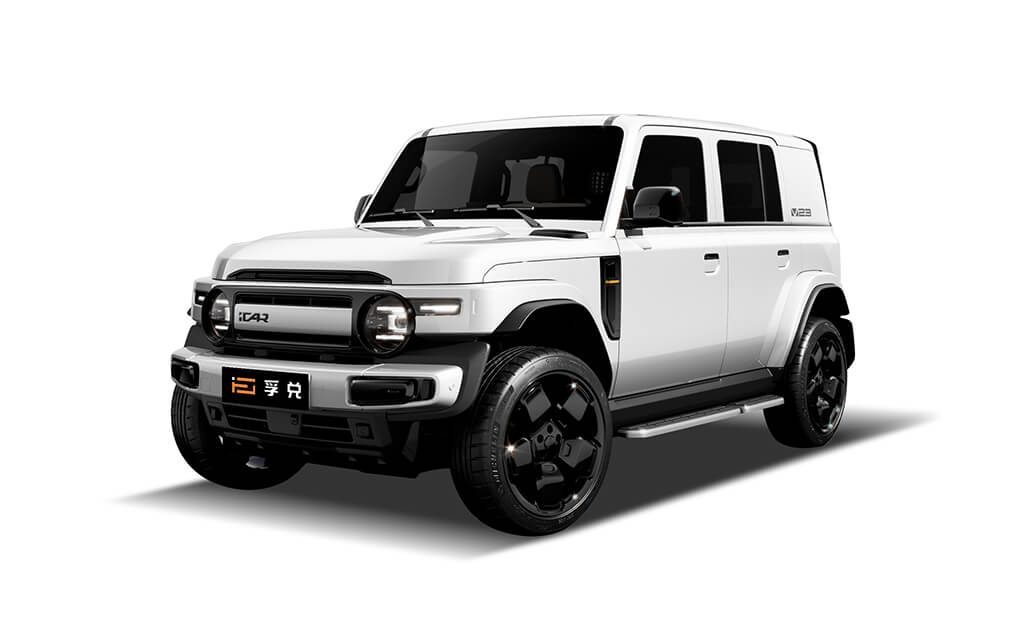 iCar V23 White Glint 2026: SUV Listrik Boxy Desain Pearl White