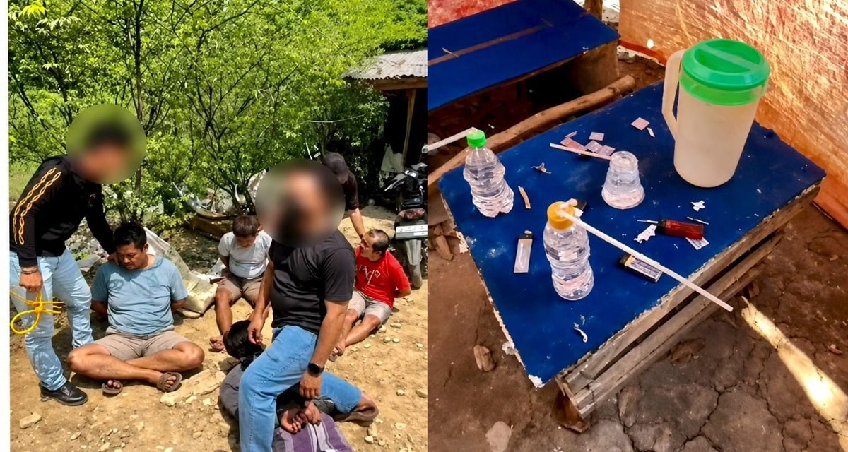 Polisi Gerebek Gubuk di Lampung Tengah, Empat Orang Diamankan dan Puluhan Paket Diduga Sabu Ditemukan