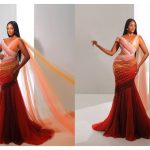 Gaun Miss World Uganda Angkat Makna Tujuh Lapisan Operasi Caesar